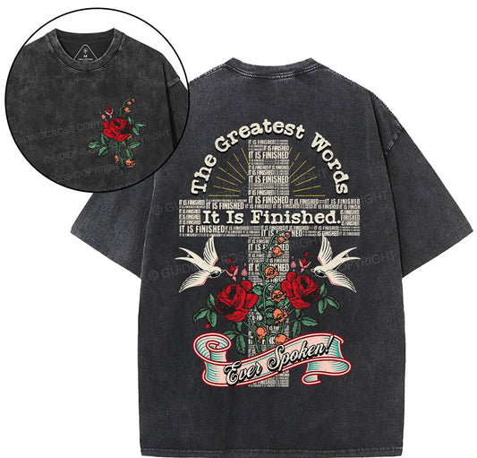 The Greatest Words Christian Washed TShirt