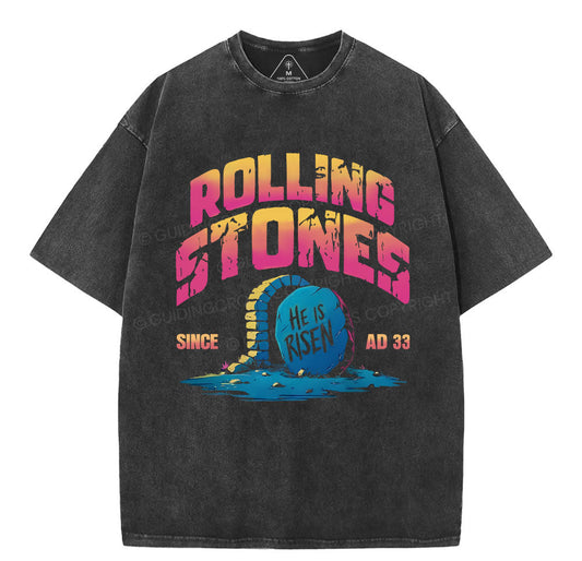 Rolling Stone Trend Christian Washed T-Shirt Sale - GuidingCross
