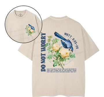 Do Not Worry Christian Washed T-Shirt Sale - GuidingCross