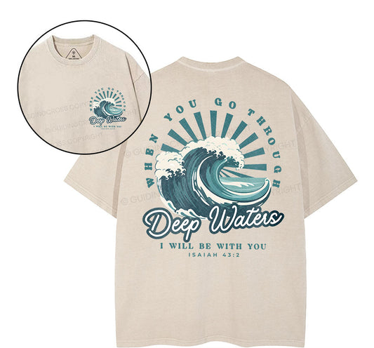 Deep Water Chirstian Washed T-Shirt Sale - GuidingCross