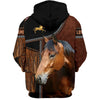 Uni Custom Name Brown Horse Lovers 3D Hoodie