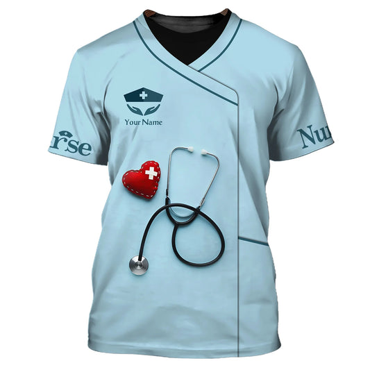 UniJames Nursing Tools Tee Shirt Custom Nurse Uniform Medical Scrubs Clothing