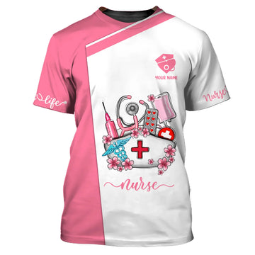 UniJames Nursing Custom Name 3D Shirts Personalized Nurses Uniform