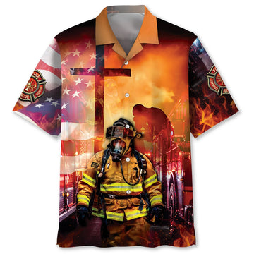 UniJames Firefighter Brave Hawaiian Shirt