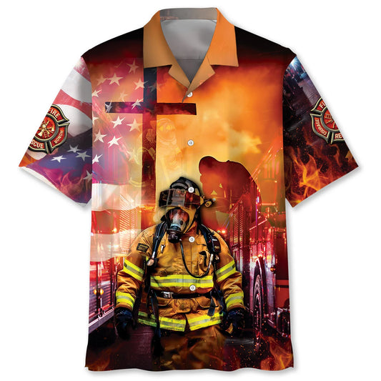 UniJames Firefighter Brave Hawaiian Shirt