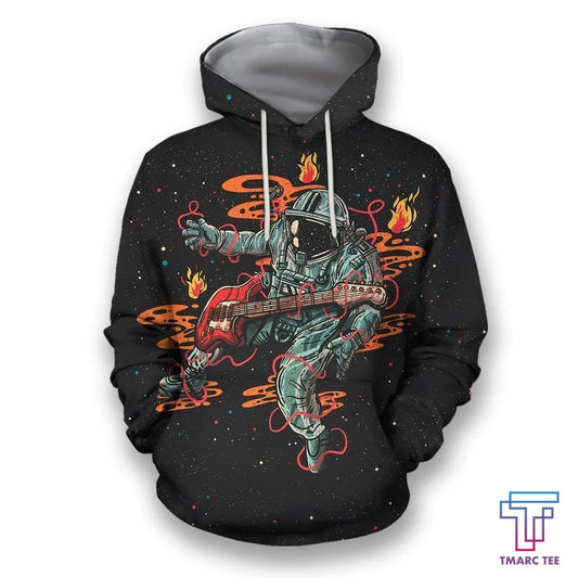 UniJames D all over print astronaut plays guitar