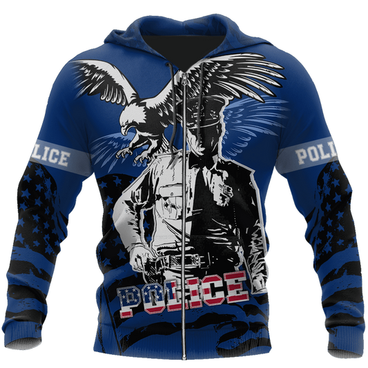UniJames Police Will Still Be There 3D Over Printed Shirts Hoodie