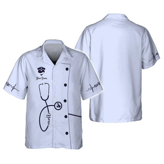 UniJames Nursing Tools Pattern Shirts Medical Scrubs Clothing Custom Nurse Tshirt