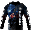 UniJames Premium Unisex All Over Printed Electrician Shirts Hoodie