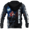 UniJames Premium Unisex All Over Printed Electrician Shirts Hoodie