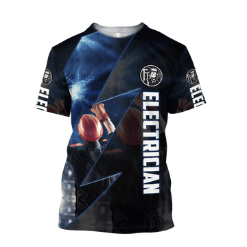 UniJames Premium Unisex All Over Printed Electrician Shirts Hoodie