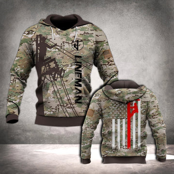 UniJames Electrician & Lineman Hoodie T Shirt Sweatshirt For Men And Women