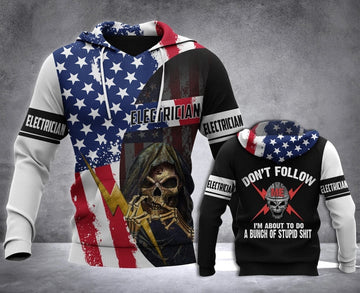 UniJames Electrician & Lineman Hoodie T Shirt Sweatshirt For Men And Women