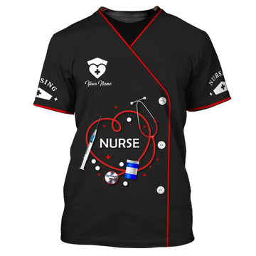 UniJames Custom Nurse Uniform Nursing Tools 3D Shirts Nurse Tshirt