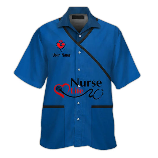 UniJames Nursing Tools Shirts Medical Scrubs Clothing Custom Nurse Tshirt