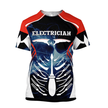 UniJames Premium Electrician All Over Printed Shirts Xray