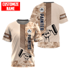 UniJames Personalized Name Painter Unisex Shirts Brown Camo