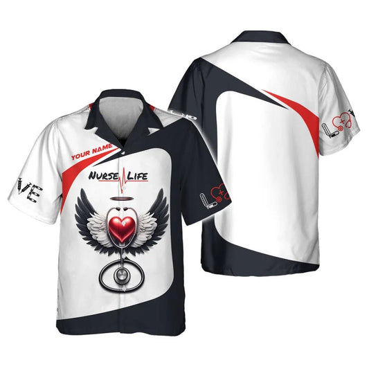UniJames Personalized Nurse Shirt - Heart and Healing Hands