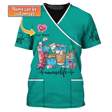 UniJames Woman Shirt, Custom Name Nurse T-Shirt, Nurse Life Shirt, Shirt For Nurses