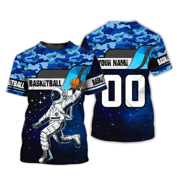 UniJames Man Shirt, Basketball Shirt, Custom Name T-Shirt, Basketball Astronaut, Gift for Basketball Player