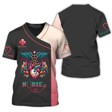UniJames Personalized Nurse Shirt - Honor the Heart of Healthcare