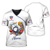 UniJames Personalized Nurse Shirts - Colorful Medical Elements Design for Healthcare Professionals