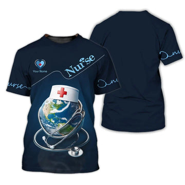 UniJames Personalized Nurse Shirt - A World of Care in a Stylish Statement