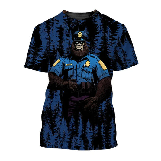 UniJames Police Bigfoot T-Shirt For Men & Women