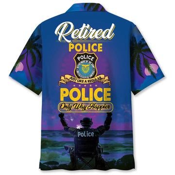 UniJames Police Retirement Life Hawaiian Shirt