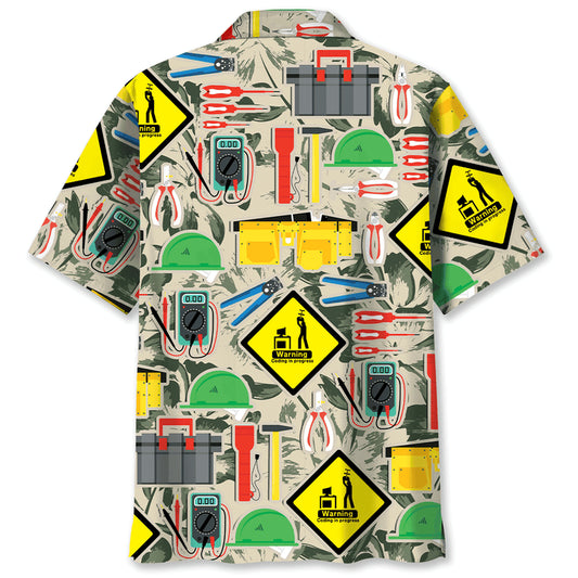 UniJames Electrician Tool Set Pattern Hawaiian Shirt