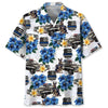 UniJames Summer Old Car Police Hawaiian Shirt