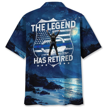 UniJames Police The Legend Has Retired Hawaiian Shirt