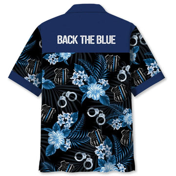 UniJames Police Back The Blue Hawaiian Shirt