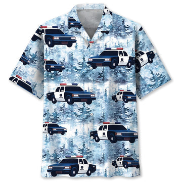 UniJames Police Car Hawaiian Shirt