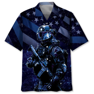 UniJames Police I Am The Storm Hawaiian Shirt