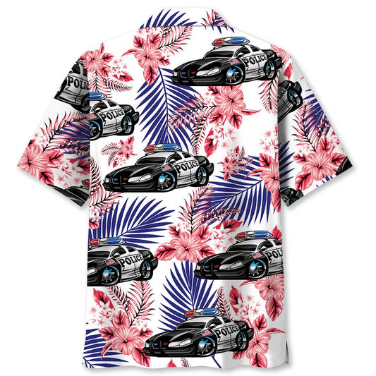 UniJames Police Car Funny Hawaiian Shirt
