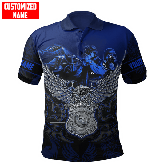 UniJames Customized Name Police Eagle Shirts