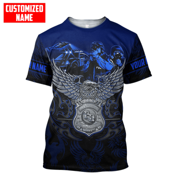 UniJames Customized Name Police Eagle Shirts