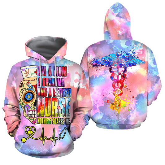 UniJames All Over Printed Retired Nurse Grandma HAC-MEI
