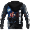 UniJames Personalized Name Electrician Electrician Shirts Thunder