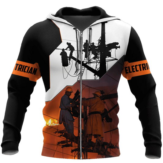 UniJames Awesome Electrician Let There Be Light Hoodie For Men