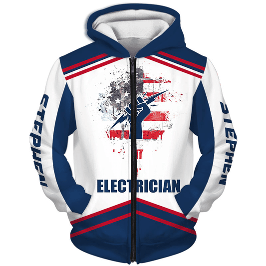 UniJames Premium Personalized 3D Printed Electrician Shirts Hoodie