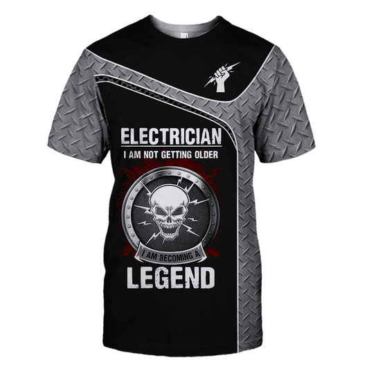 UniJames Premium 3D Printed Skull Electrician Shirts Hoodie