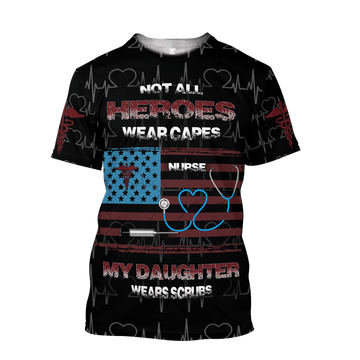 UniJames My Daughter Is A Nurse All Over Print 3D Hoodie