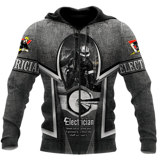 UniJames Premium Unisex All Over Printed Electrician Shirts Hoodie