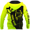 UniJames Electrician And Lineman Personalized Safety 3D All Over Printed Premium Unisex Hoodie