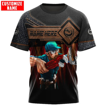 UniJames Customized Name Unisex Shirts For Plumber TNAND