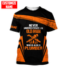 UniJames Customized Name Unisex Shirts For Plumber Never Underestimate An Old Man
