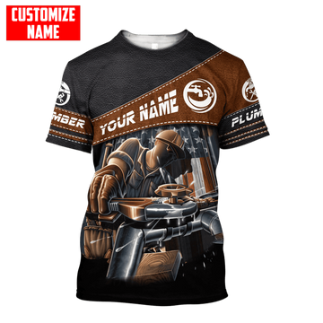 UniJames Personalized Plumber Leather Texture Apparel