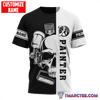 UniJames Personalized Name Painter Unisex Shirts Skull